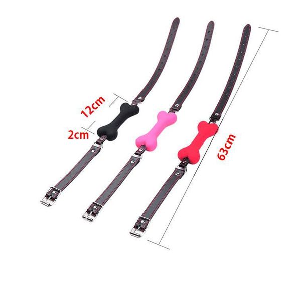 Кляп "Кістка" в рот для BDSM і рольових ігор Чорний - Садо-мазо | Зображення 2