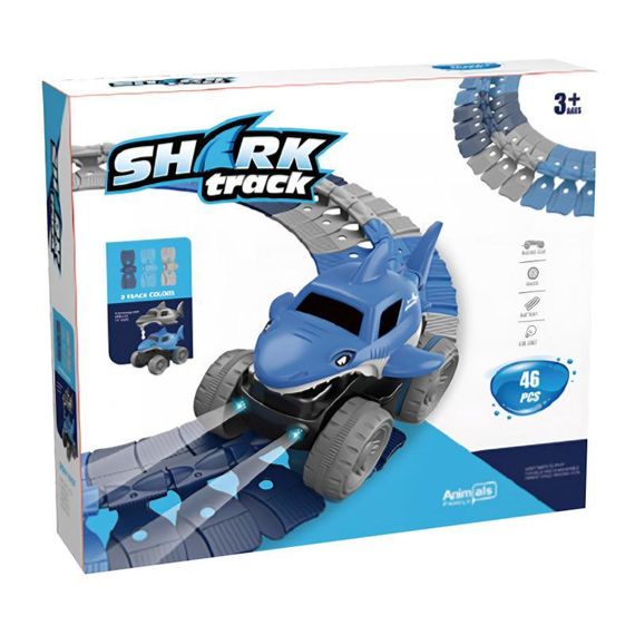 Інтерактивний трек з інерційною машинкою SHT 5510-4 Shark Trak (46pcs/1CAR) Blue | Зображення 2
