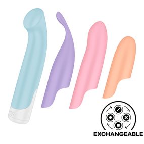 Набор 4-в-1 Satisfyer Playful Four, вибратор и 4 насадки, 12 режимов