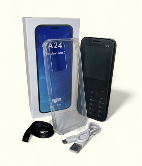 Кнопочный мобильный телефон на 4 сим карты AIEK s-mobile A24 Black | Зображення 4