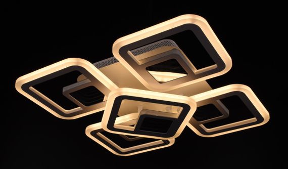 Люстра світлодіодна стельова LED світильник для квартири на стелю лед з пультом 26023 Білий 10х40х40 см. | Зображення 2