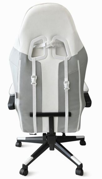 Геймерське крісло з підсвіткою та підставкою для ніг Bonro B-964 біле | Зображення 6