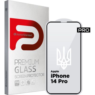 Стекло защитное Armorstandart Pro 3D LE Apple iPhone 14 Pro Black (ARM65658)