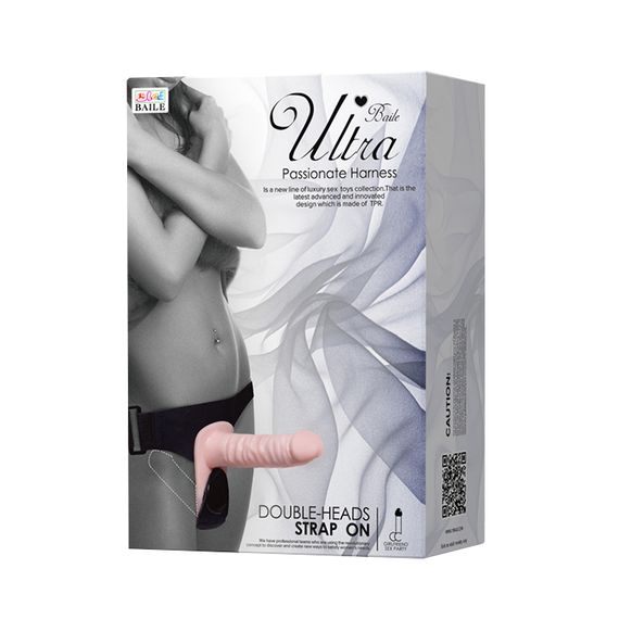 Страпон - Ultra Vibrating Doble-Heads Strap On | Зображення 1