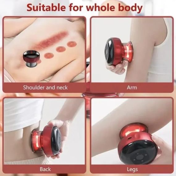 Электрический вакуумный баночный массаж | Массажер для тела | Массажер с эффектом банок | Зображення 7