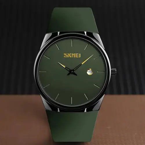 Модные мужские часы круглые SKMEI 1509AG, Крутые мужские часы, Брендовые VU-157 мужские часы | Зображення 3