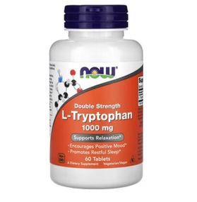 L-триптофан NOW L-TRYPTOPHAN 1000MG  60 TABS
