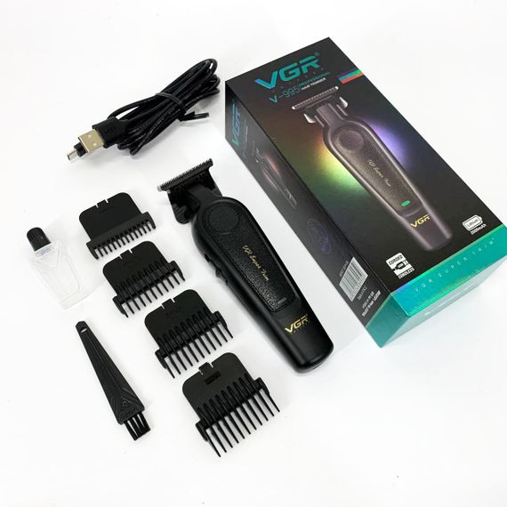 Акумуляторна машинка для стрижки VGR V-995 + 4 насадки, 2000 мАг, USB | Зображення 5