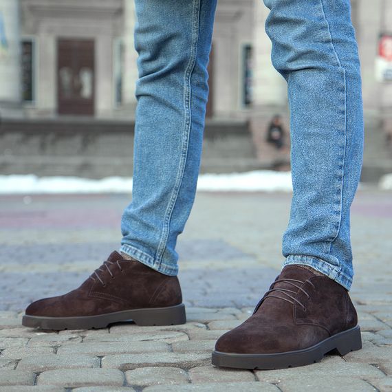 Замшеві черевики коричневого кольору 40 розмір | Зображення 6