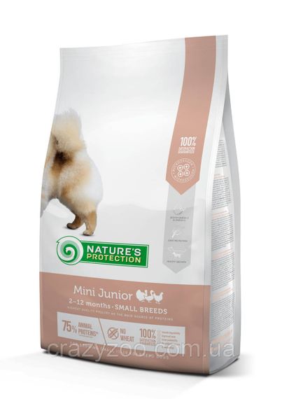 Сухой корм для щенков малых пород Nature's Protection Mini Junior Small Breeds с птицей 7.5 кг