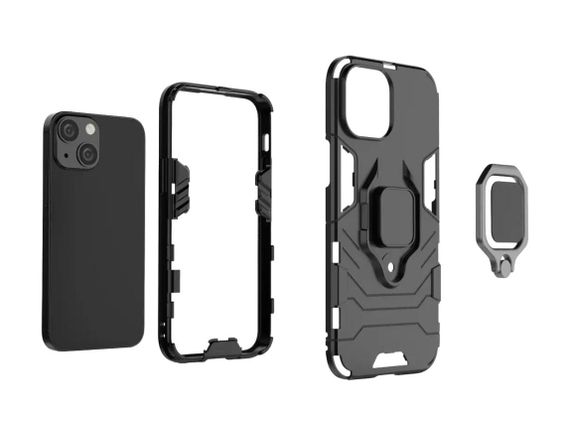 Чехол бампер Primolux Ring Armor для Apple iPhone 13 Mini - Black | Зображення 5