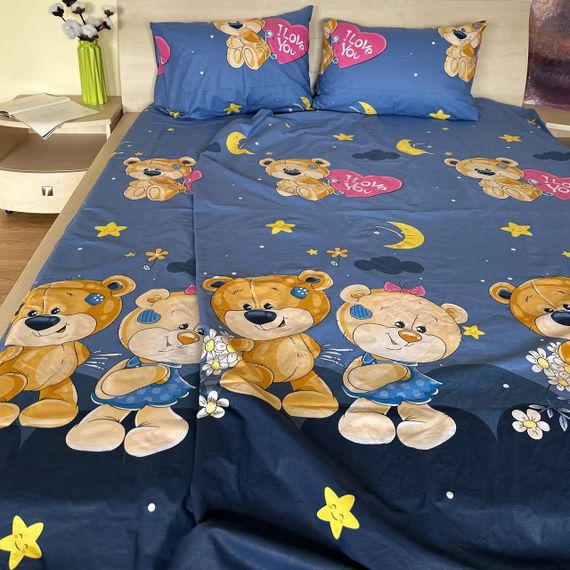 Комплект постельного белья Soft полуторный Мишки 150х215 см | Зображення 2