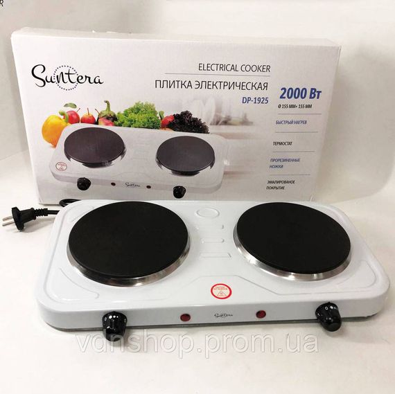 Плита електрична потужна, Плита двоконфорочна для дому Настільна для приготування їжі IJ-51 | Зображення 4