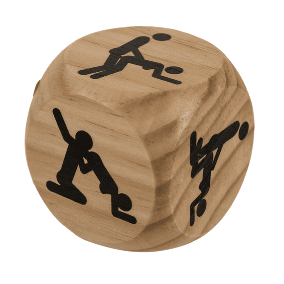 Дерев'яний кубик OOTB Kama Sutra Wooden Dice, 6x6 см Бежевий One Size | Зображення 2