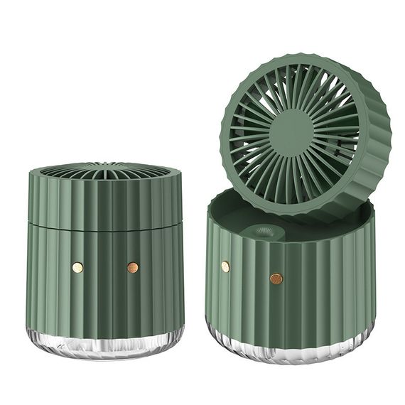 Настольный вентилятор Rapid Cooling 3in1 с водяным охлаждением и подсветкой 1200 mAh Green | Зображення 1