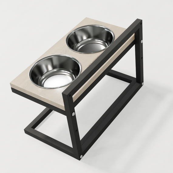 Миски на регулируемой подставке для средних собак Hollky Flex M (2 × 0.85 л) FM-422530-GRWH | Зображення 3