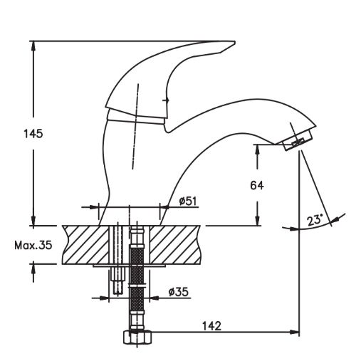Змішувач для умивальника Haiba VIOLET 001 (HB0392) | Зображення 1