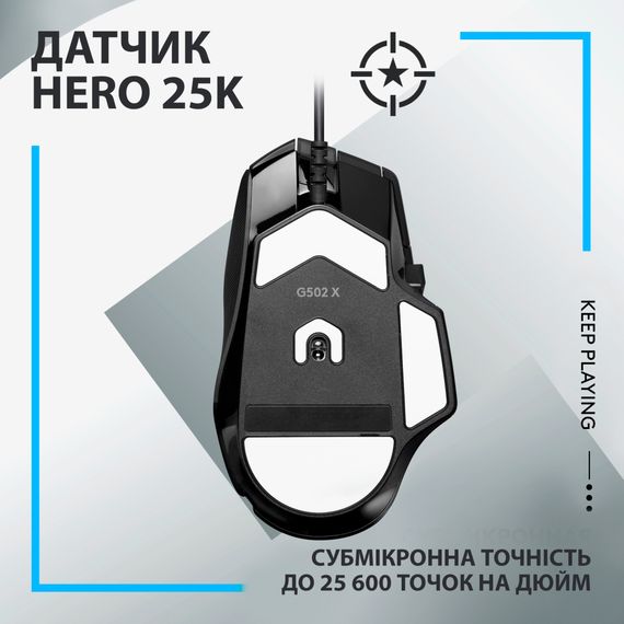Мишка Logitech G502 X USB Black (910-006138) | Зображення 3