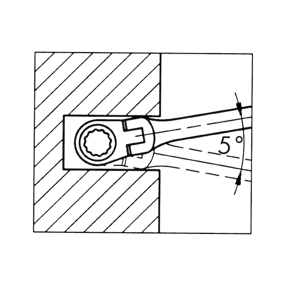 Набір ключів гайкових комбінованих з тріскачкою і шарніром, 9 шт., ZEBRA | Зображення 1