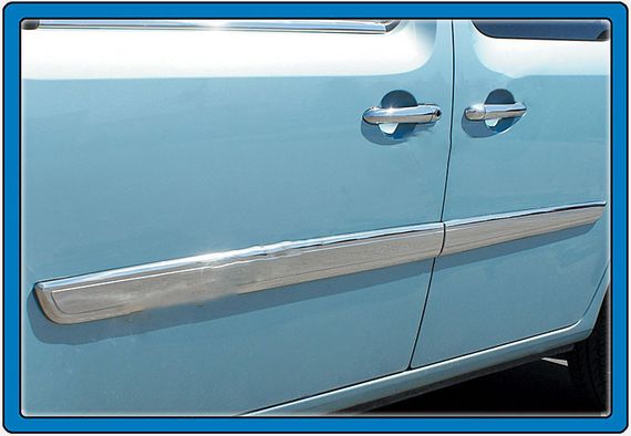 Молдинг дверний (2014-2023, 4 шт, нерж) для Renault Kangoo 2008-2020 рр. | Зображення 1