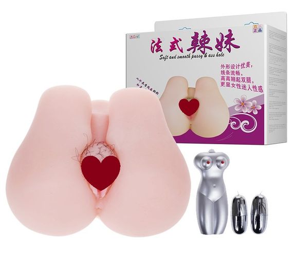 Мастурбатор вагина и анус с вибрацией Soft and smooth pussy and ass hole , BM-009113 Sex Aura