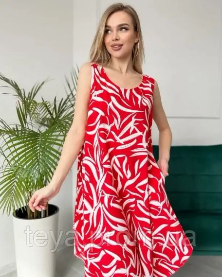 Платье для женщин цвет красный размер 3XL FI_007064 | Зображення 3