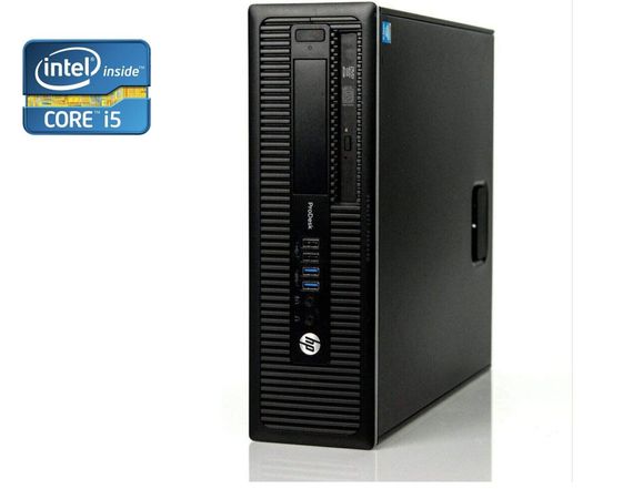 ПК HP ProDesk 600 G1 SFF / Intel Core i5-4570 (4 ядра по 3.2 - 3.6 GHz) / 8 GB DDR3 / 240 GB SSD / Intel HD Graphics 4600 / DVD-ROM / Win 7 Pro б/в