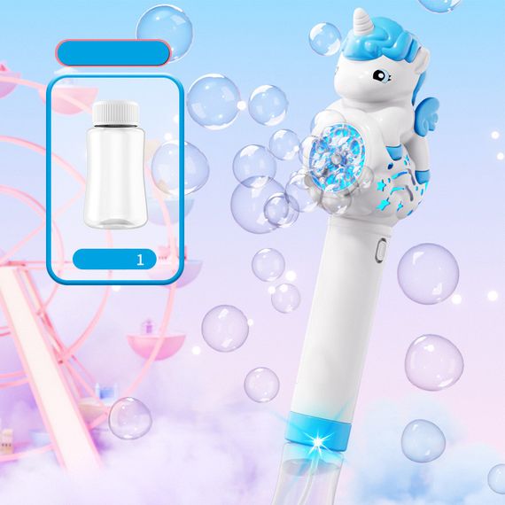 Пистолет с мыльными пузырями H055 Little Unicorn + bottle 50ml Light Blue | Зображення 3