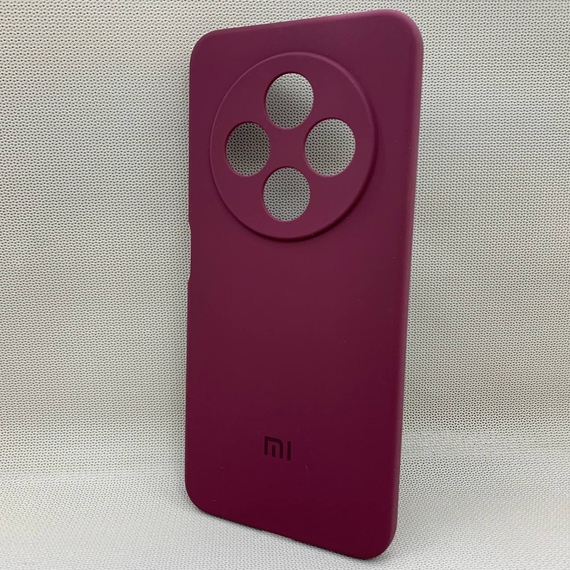Чохол з логотипом для Xiaomi Redmi 14C 4G | Протиударний | Soft Touch | Бордовий