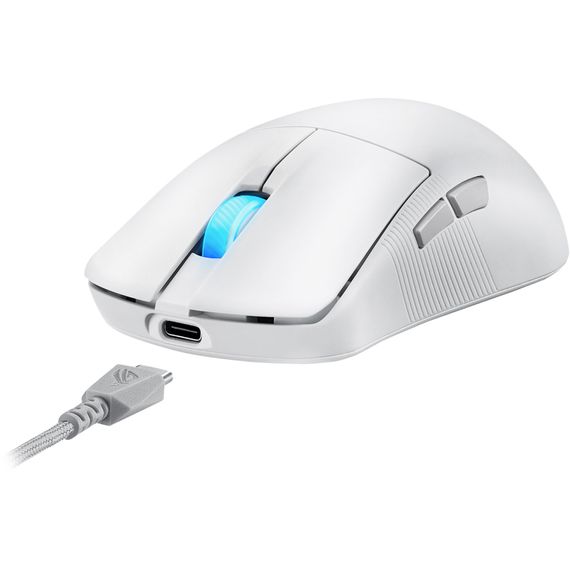 Мишка ASUS ROG Harpe Ace Mini Wireless/Bluetooth/USB White (90MP03Z0-BMUA10) | Зображення 7