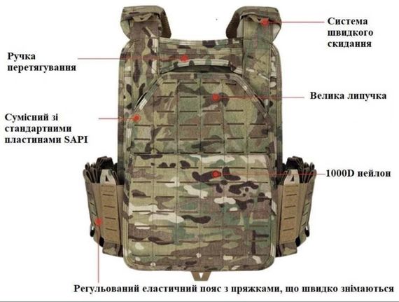 Плитоноска якеда подвійного скидання мультикам | Зображення 4