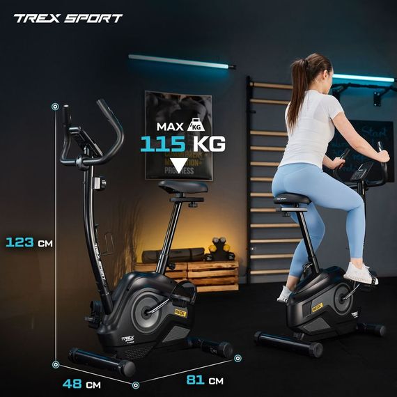 Велотренажер Trex Sport TX-400MB RECK магнітний сірий | Зображення 4