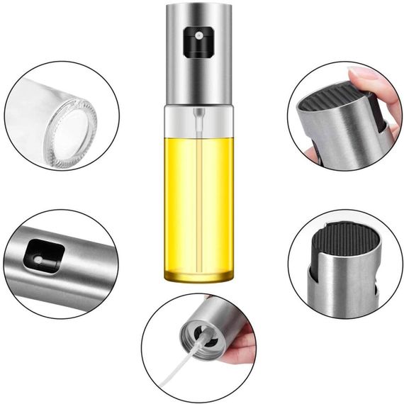 Розпилювач для олії 100мл, OIL BOTTLE / Пляшечка для олії з розпилювачем / Спрей для олії, оцту, лимонного соку | Зображення 2