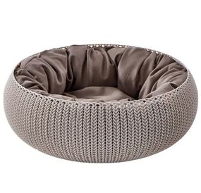 Лежак для тварин Curver Cozy Pet Bed 17202851, пластиковий, з подушкою, коричневий