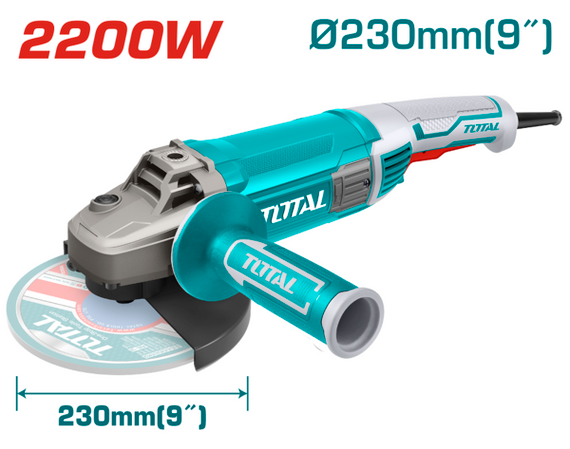 Кутова шліфувальна машина TOTAL TG12223026 2200Вт, 230мм, 6600 об/хв.