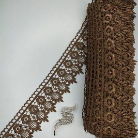 Кружево макраме  6,5см (20м) Цвет - Коричневый (05-XR13023-6)