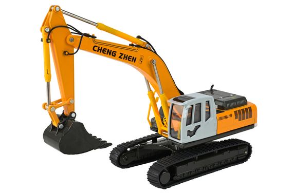 Екскаватор металевий 68377(AP7758) 1:50 звук, рухливі деталі,у коробці р.26,5x13,5x8,5см АВТОПРОМ | Зображення 1
