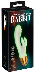 Світний вібратор у темряві Glow in the dark Rabbit 10 режимів вібрації Sex Aura