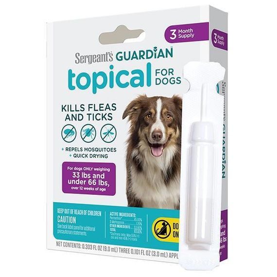 Sergeant’s Guardian Dogs сержантс гардиан краплі від бліх, кліщів, комарів для собак 15-30кг, 3мл