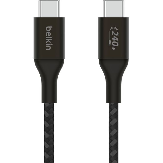 Дата кабель USB-C to USB-C 2.0m 240W Black Belkin (CAB015BT2MBK) | Зображення 1