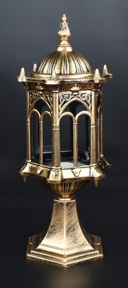 Ліхтар вуличний на ніжці 25492 Золото 35х14х19 см. | Зображення 1