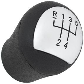 Renault Kangoo II (01-08) ручка КПП переключение передач серебристая, черная схема 5 ступка, Рено Кенго 2