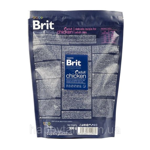 Корм сухой Brit Premium Cat by Nature Adult Chicken для взрослых котов с курицей 300 г | Зображення 2
