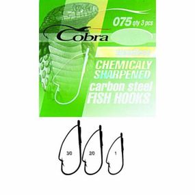 Крючки рыболовные Cobra Кобра WEEDLESS серазмер 075NSB разм.002/0 3шт