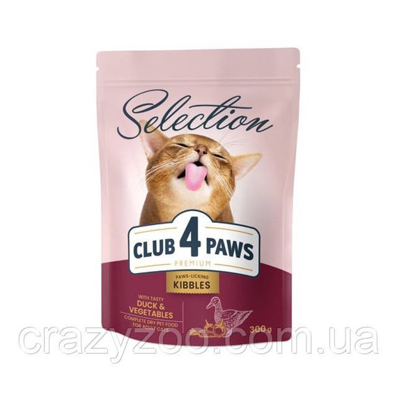 Сухий корм для котів Club 4 Paws Selection з качкою та овочами 300 г B4611211