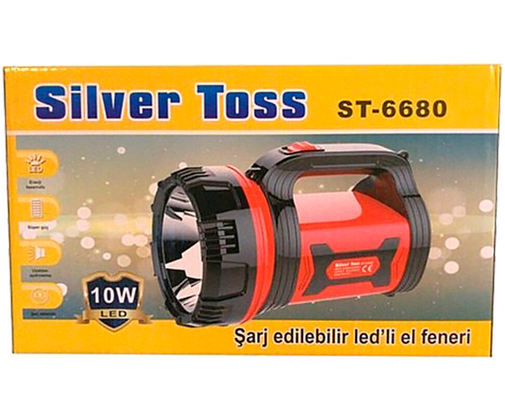 Ліхтар ручний акумуляторний Silver Toss ST-6680 10W чорно-червоний (ST-6680_700) | Зображення 5