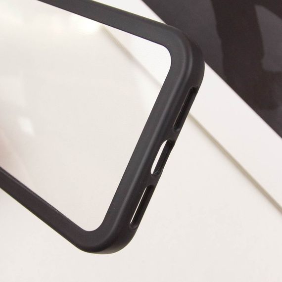 TPU чохол Transparent + Colour 1,5mm для Apple iPhone 14 (6.1") Black | Зображення 5