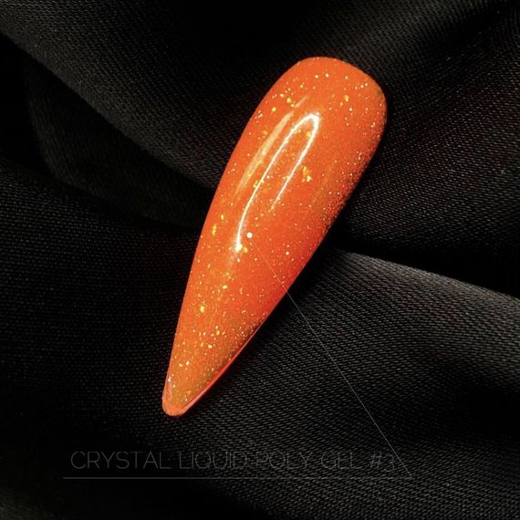 Світловідбивний рідкий полігель Crooz Crystal 03 (помаранчевий) 15мл | Зображення 1