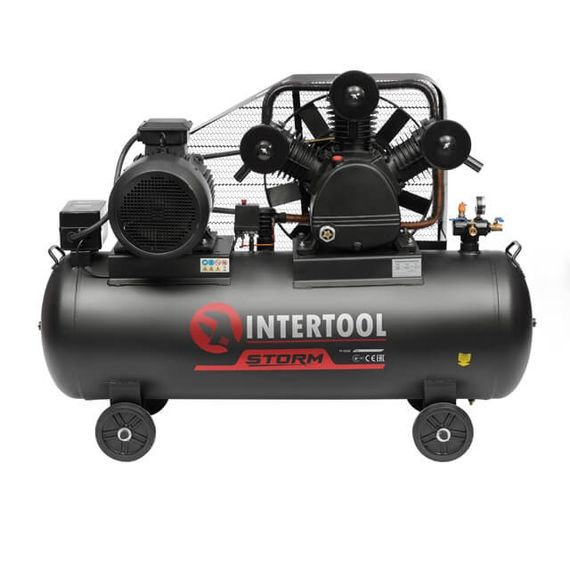 Компресор STORM, 300 л, 380 В, 10 aтм, 1600 л/хв INTERTOOL PT-0050