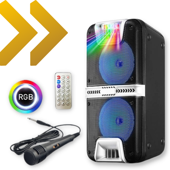 Акустичестична портативна система XPRO HS-TD0699 Bluetooth з караоке мікрофоном та пультом 30W(MER-15694)